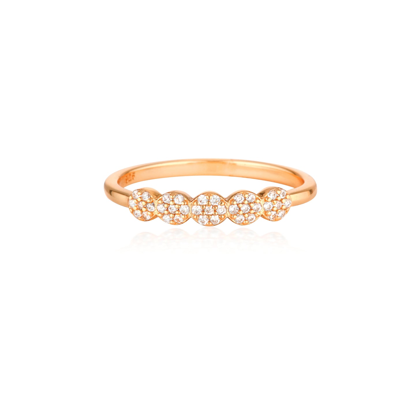 Elegant 0.10 TCW Round Lab-Grown Diamond Cluster Wedding Band 5