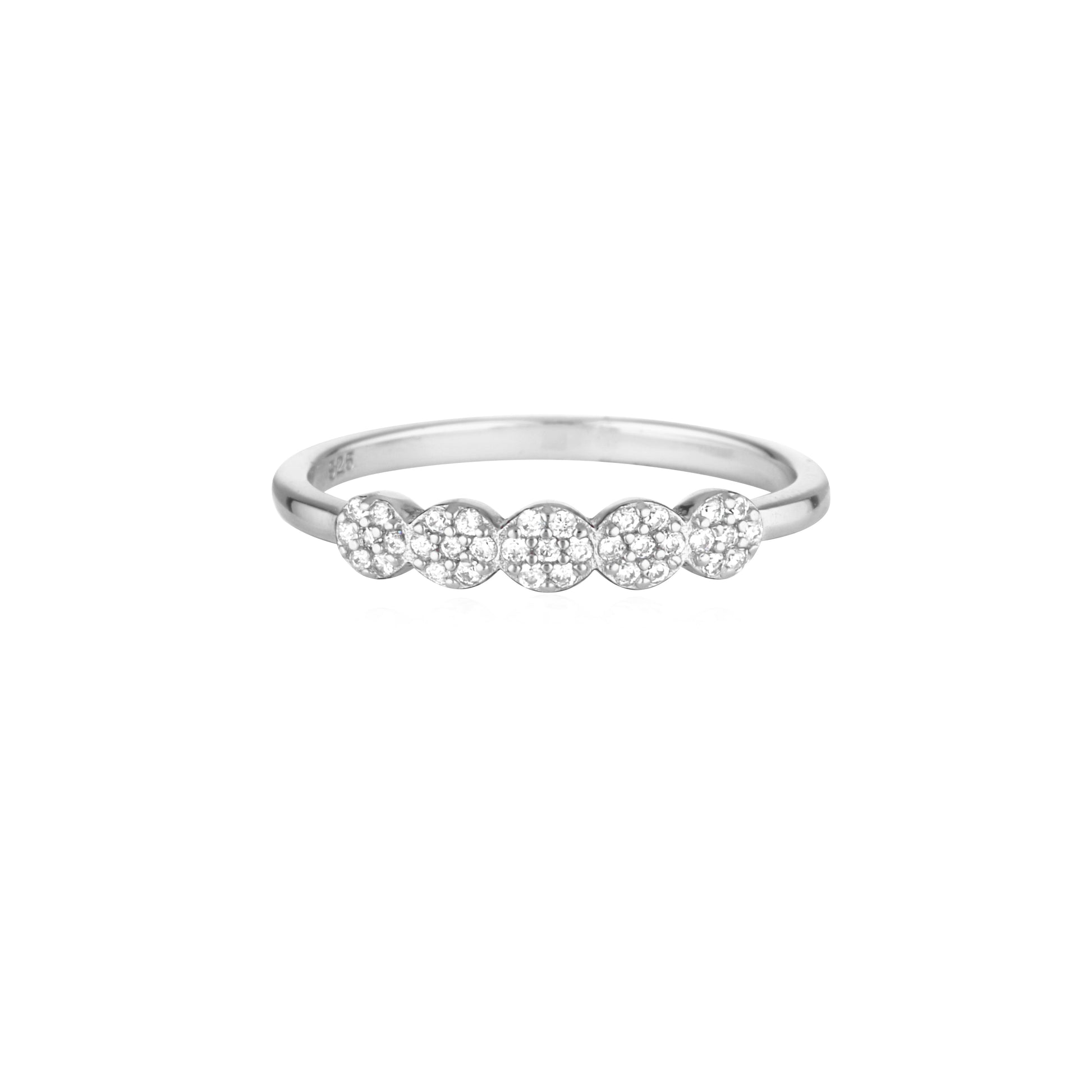 Elegant 0.10 TCW Round Lab-Grown Diamond Cluster Wedding Band 6