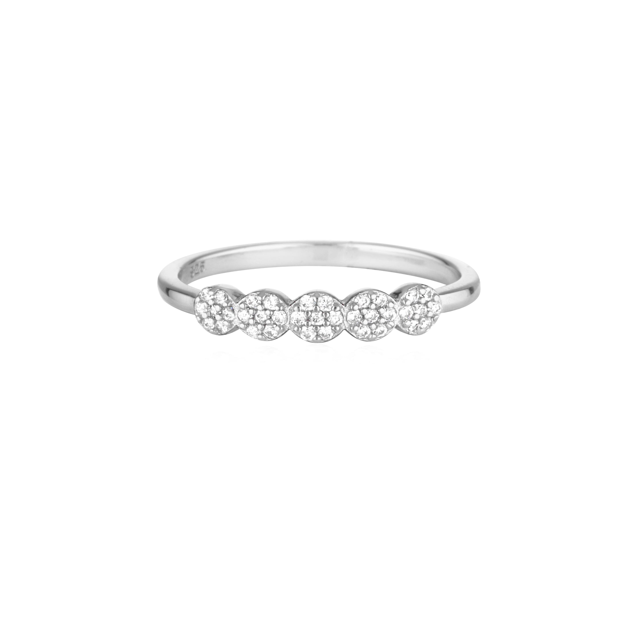 Elegant 0.10 TCW Round Lab-Grown Diamond Cluster Wedding Band