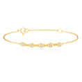 Load image into Gallery viewer, Elegant 0.2 TCW Round Lab-Grown Diamond Multi-Stone Gold Bracelet
