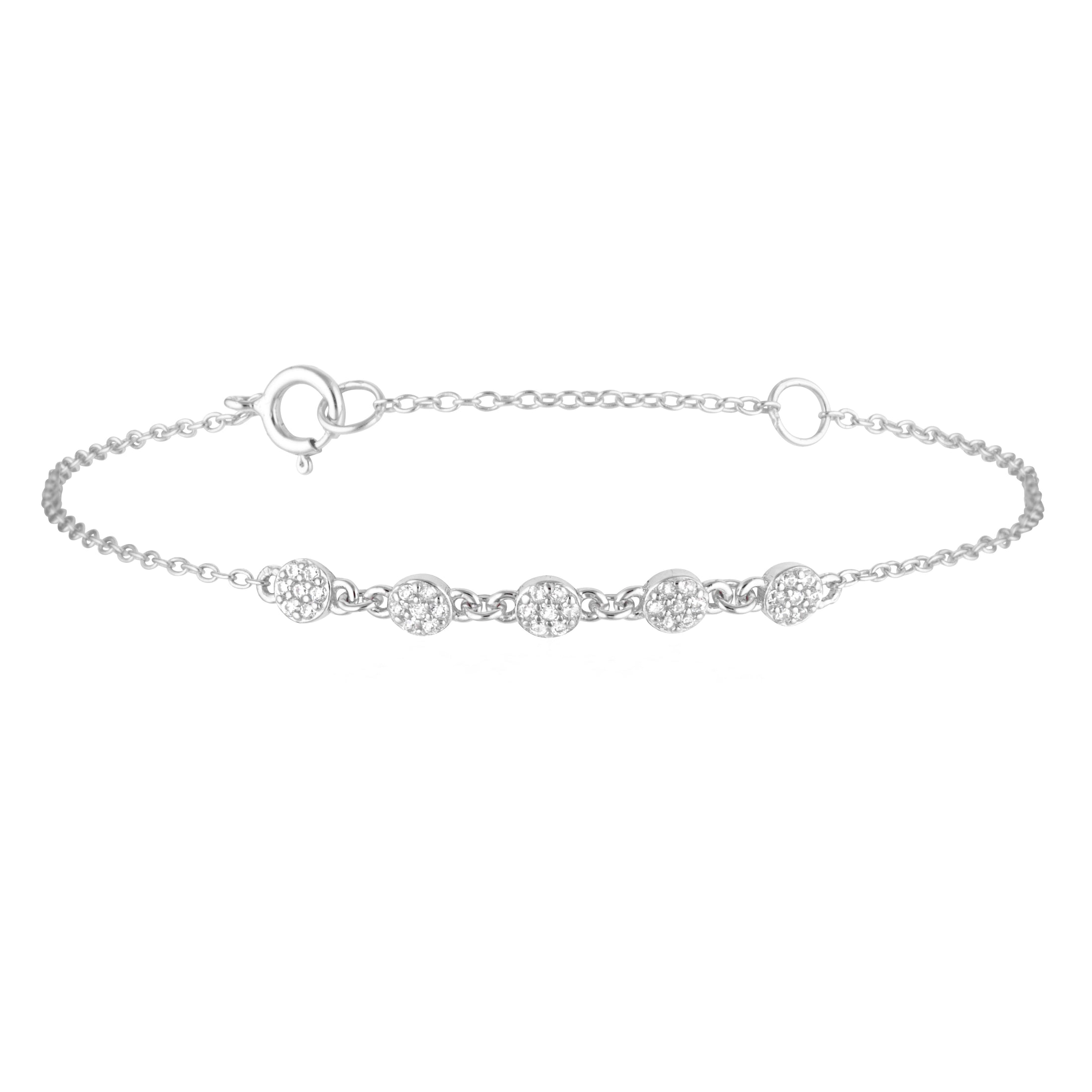 Elegant 0.2 TCW Round Lab-Grown Diamond Multi-Stone Gold Bracelet