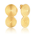 Load image into Gallery viewer, Golden Spiral Statement Earrings
