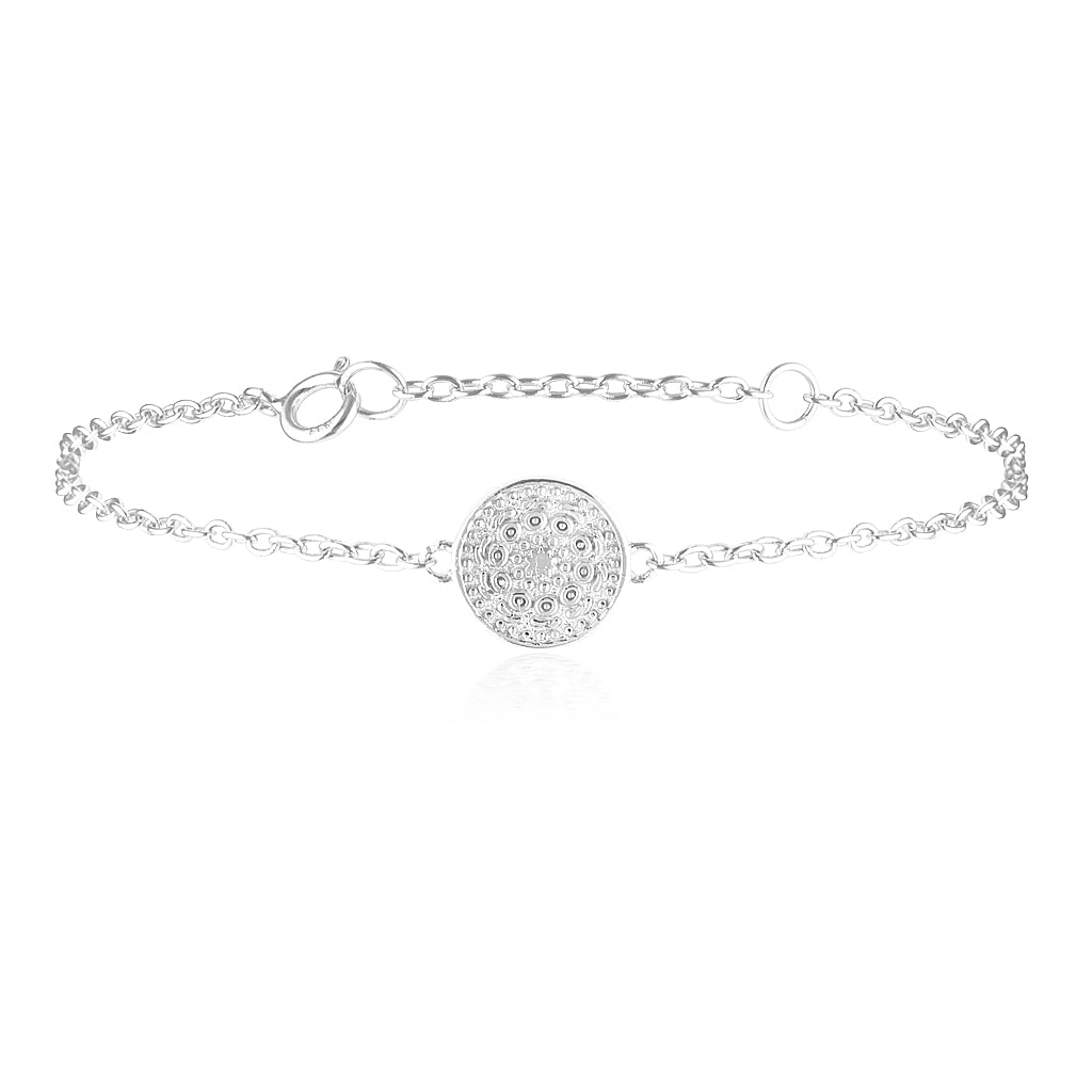 Golden Round Medallion Stackable Bracelet