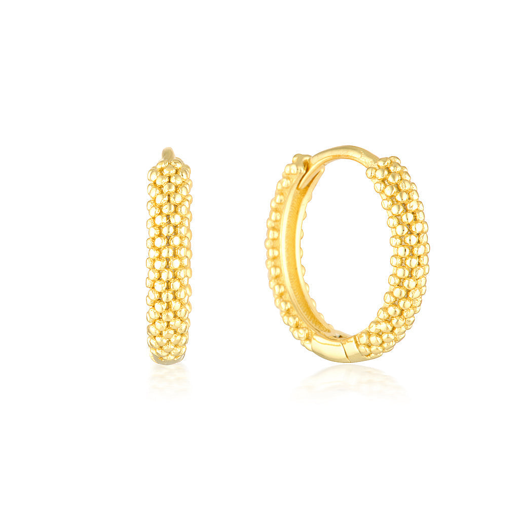 Round Dot Hoop Earrings