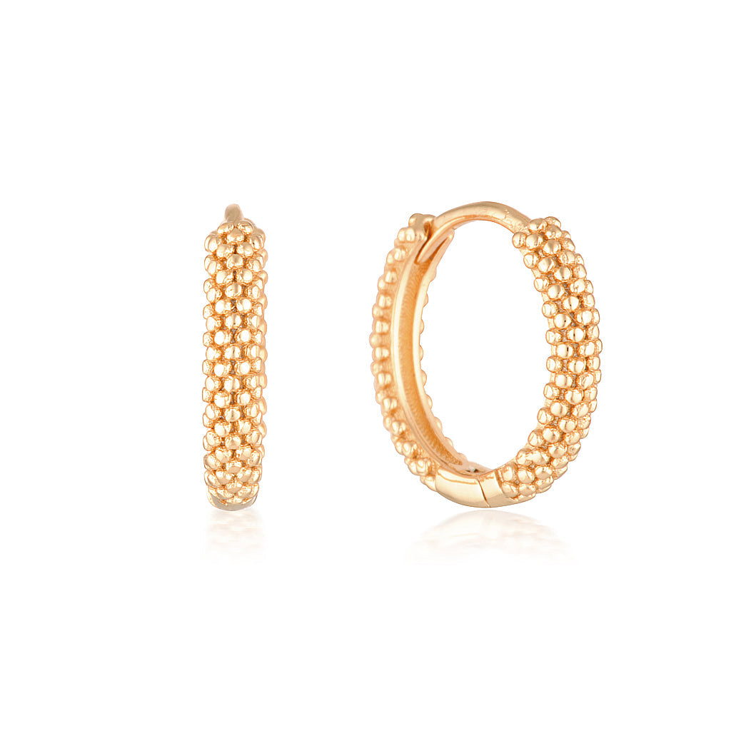 Round Dot Hoop Earrings