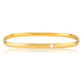 Load image into Gallery viewer, Elegant 0.03 TCW Round Lab-Grown Diamond Gold Bangle Bracelet
