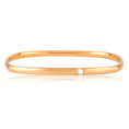 Load image into Gallery viewer, Elegant 0.03 TCW Round Lab-Grown Diamond Gold Bangle Bracelet
