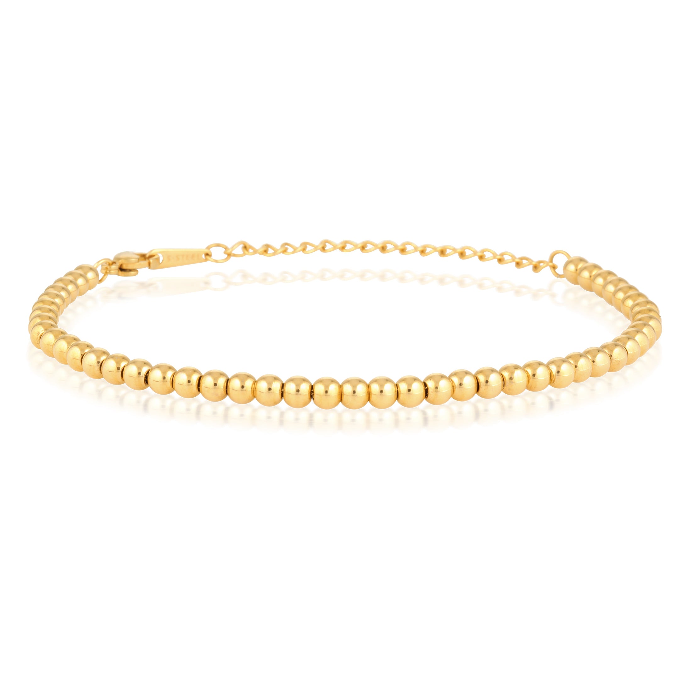 Golden Spheres Elegant Bangle Bracelet