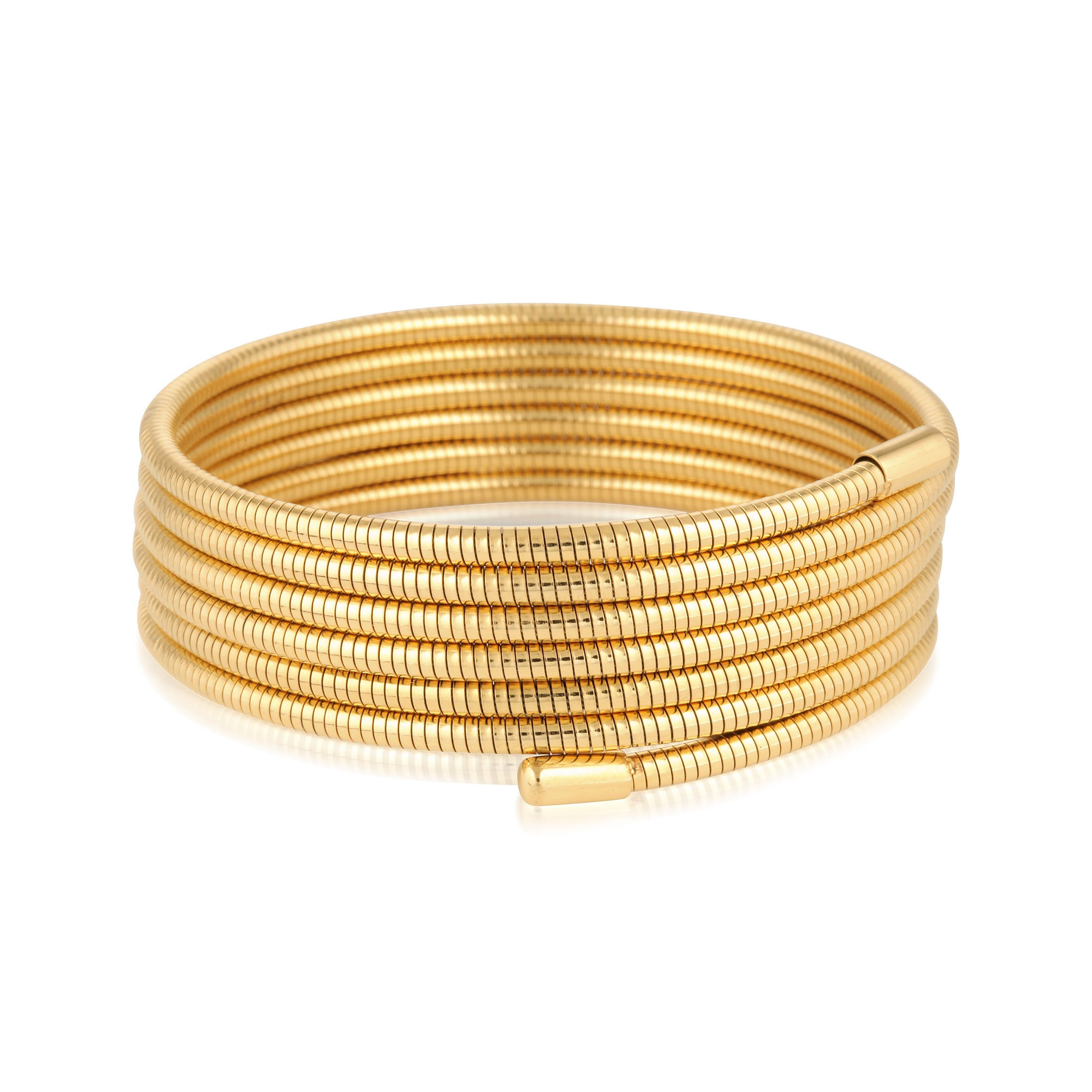 Golden Coil Elegance Bracelet