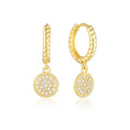 Load image into Gallery viewer, Twisted Round Plate Drop Earrings 20
