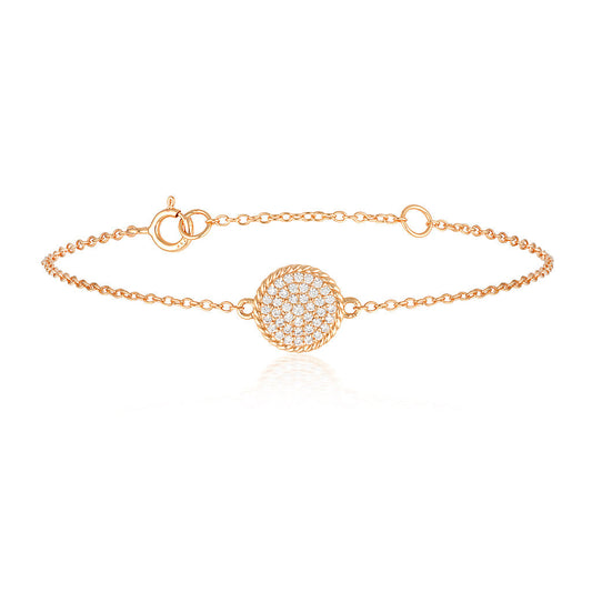 1.0 TCW Lab-Grown Round Diamond Gold Bracelet