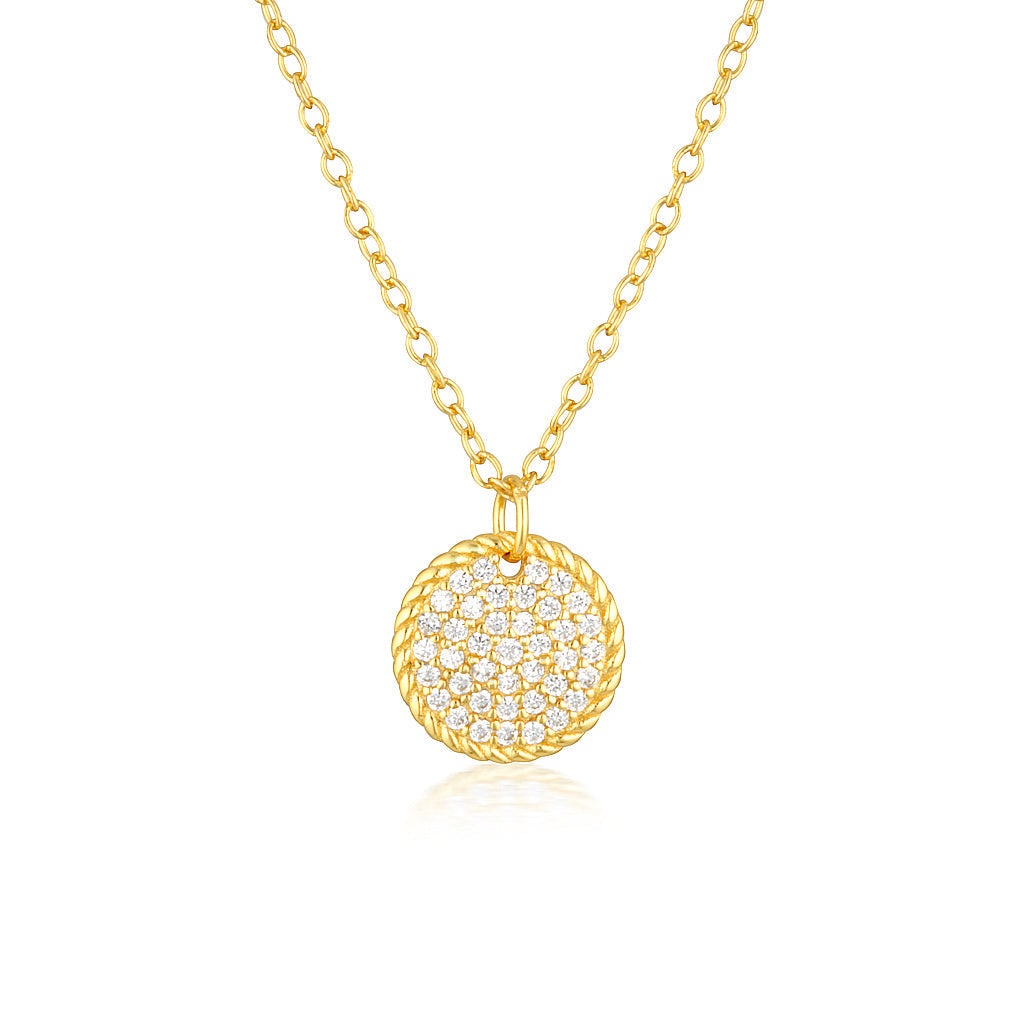 Radiant 0.4 TCW Round Lab-Grown Diamond Medallion Necklace