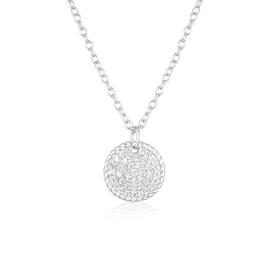 Radiant 0.4 TCW Round Lab-Grown Diamond Medallion Necklace