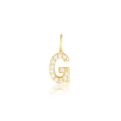 Radiant 0.02 TCW Round Lab-Grown Diamond Initial Pendant A-Z