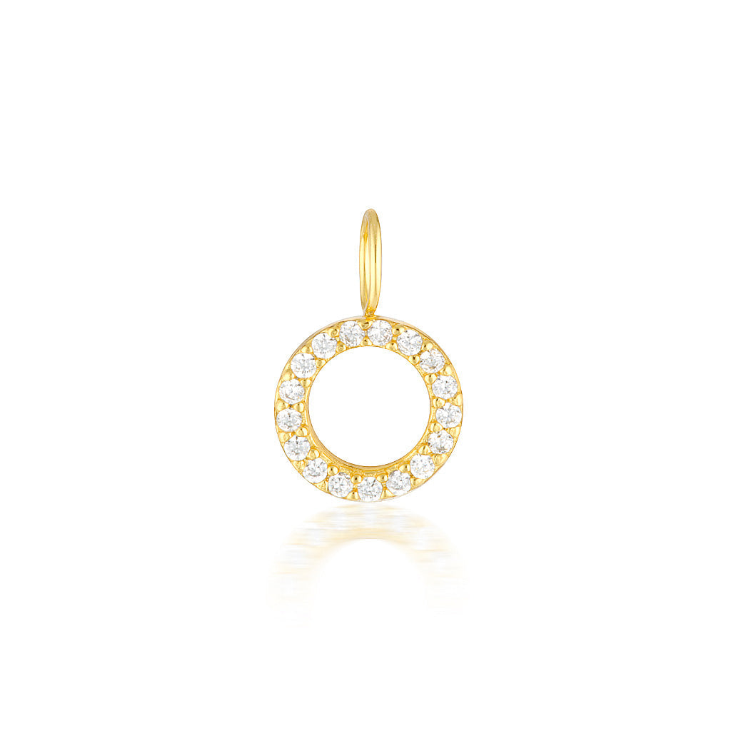 Radiant 0.02 TCW Round Lab-Grown Diamond Initial Pendant A-Z