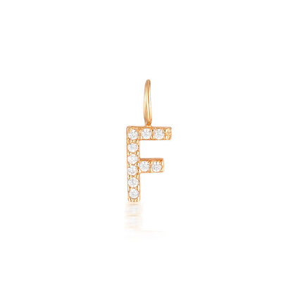 Radiant 0.02 TCW Round Lab-Grown Diamond Initial Pendant A-Z