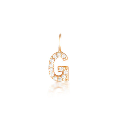 Radiant 0.02 TCW Round Lab-Grown Diamond Initial Pendant A-Z