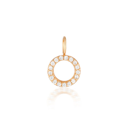 Radiant 0.02 TCW Round Lab-Grown Diamond Initial Pendant A-Z