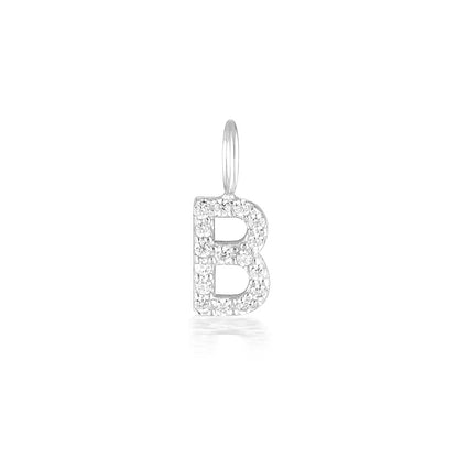Radiant 0.02 TCW Round Lab-Grown Diamond Initial Pendant A-Z 21