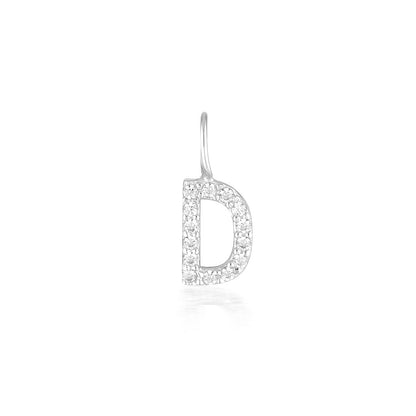 Radiant 0.02 TCW Round Lab-Grown Diamond Initial Pendant A-Z 23