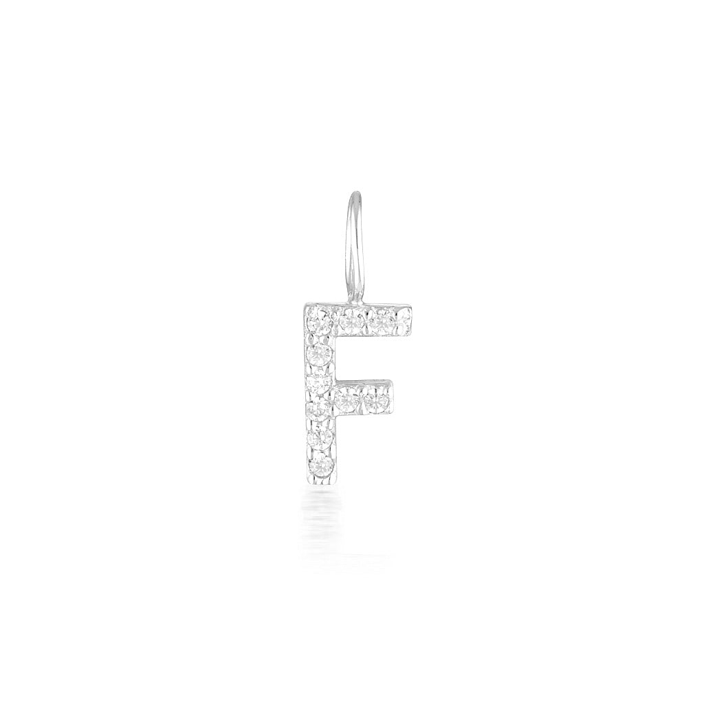 Radiant 0.02 TCW Round Lab-Grown Diamond Initial Pendant A-Z