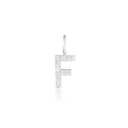 Radiant 0.02 TCW Round Lab-Grown Diamond Initial Pendant A-Z 26