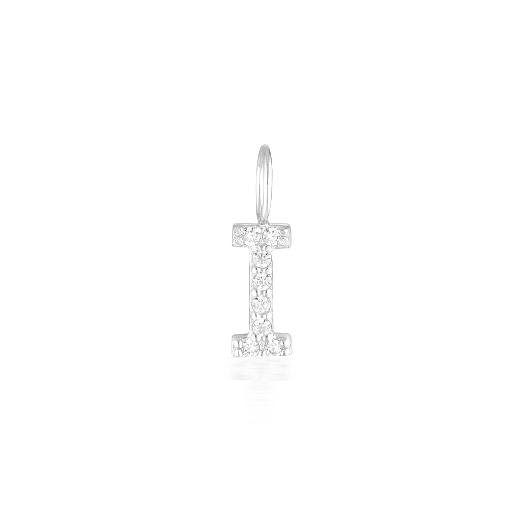 Radiant 0.02 TCW Round Lab-Grown Diamond Initial Pendant A-Z