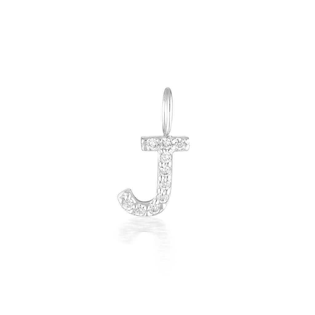 Radiant 0.02 TCW Round Lab-Grown Diamond Initial Pendant A-Z