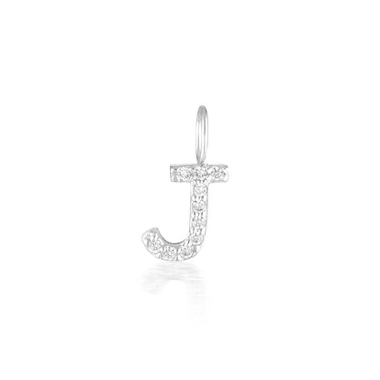 Radiant 0.02 TCW Round Lab-Grown Diamond Initial Pendant A-Z 29