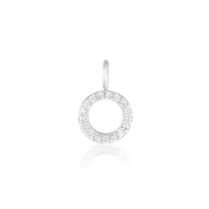 Radiant 0.02 TCW Round Lab-Grown Diamond Initial Pendant A-Z 34