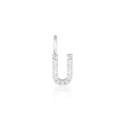 Radiant 0.02 TCW Round Lab-Grown Diamond Initial Pendant A-Z 38