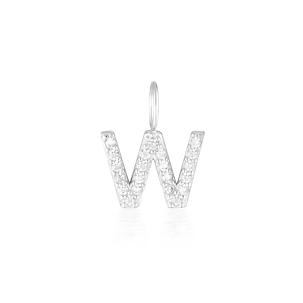 Radiant 0.02 TCW Round Lab-Grown Diamond Initial Pendant A-Z