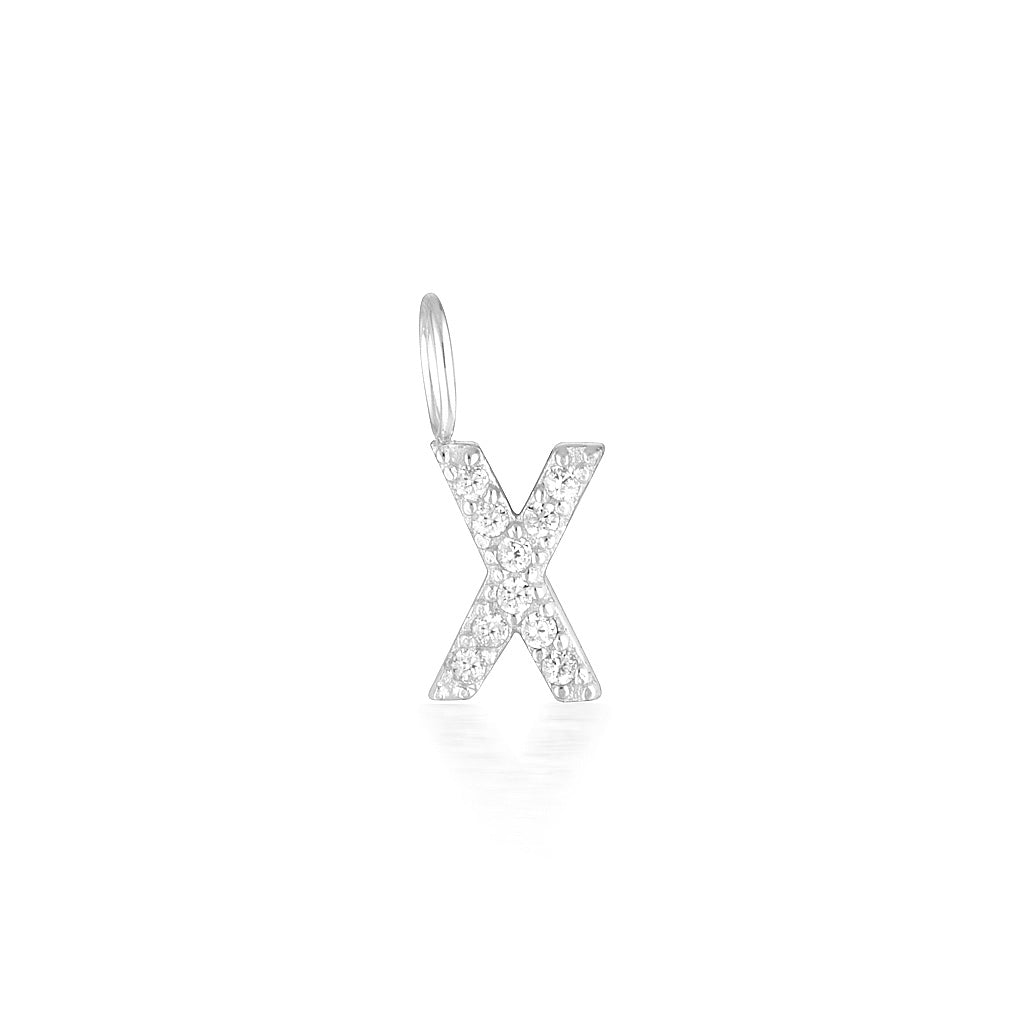 Radiant 0.02 TCW Round Lab-Grown Diamond Initial Pendant A-Z 43