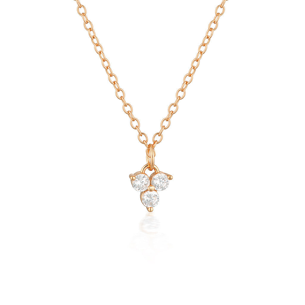 0.30 TCW Round Lab-Grown Diamond Trio Necklace in Gold