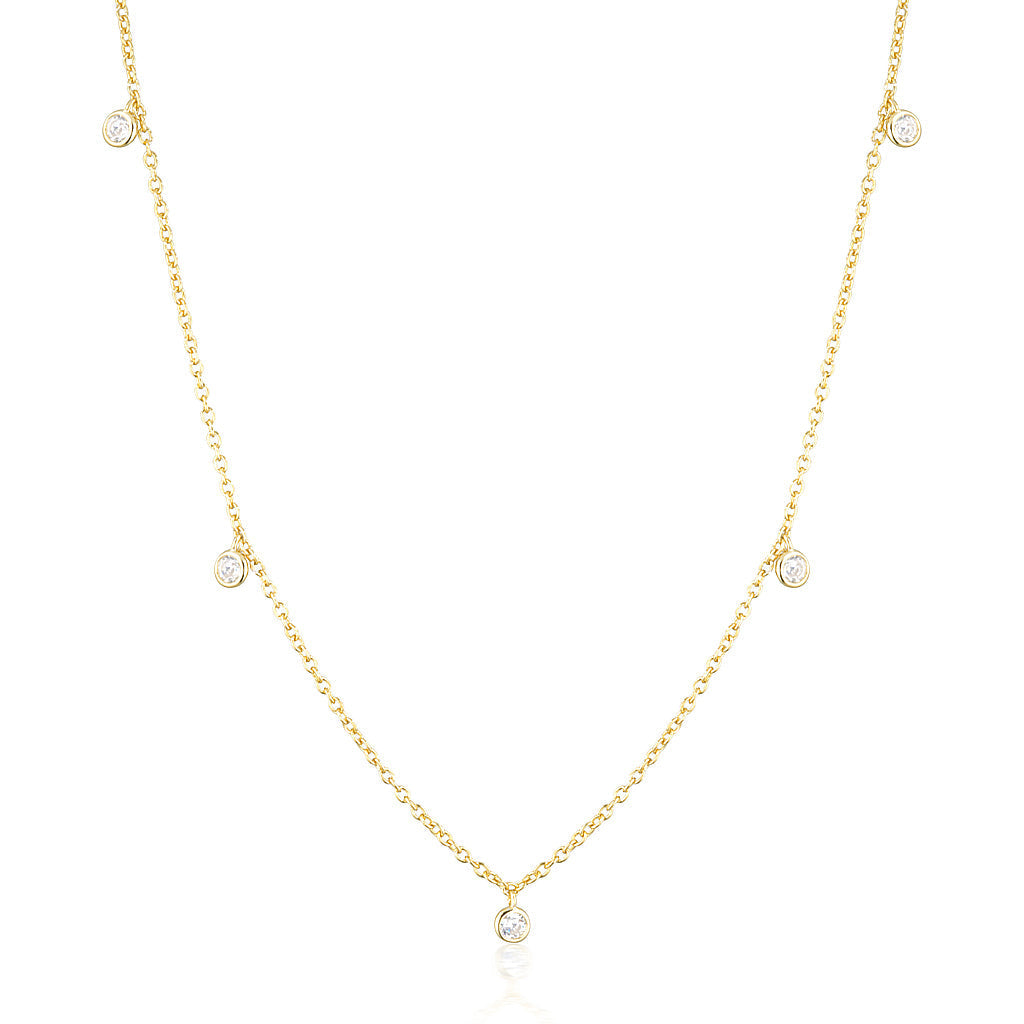 Elegant 0.5 TCW Round Lab-Grown Diamond Necklace