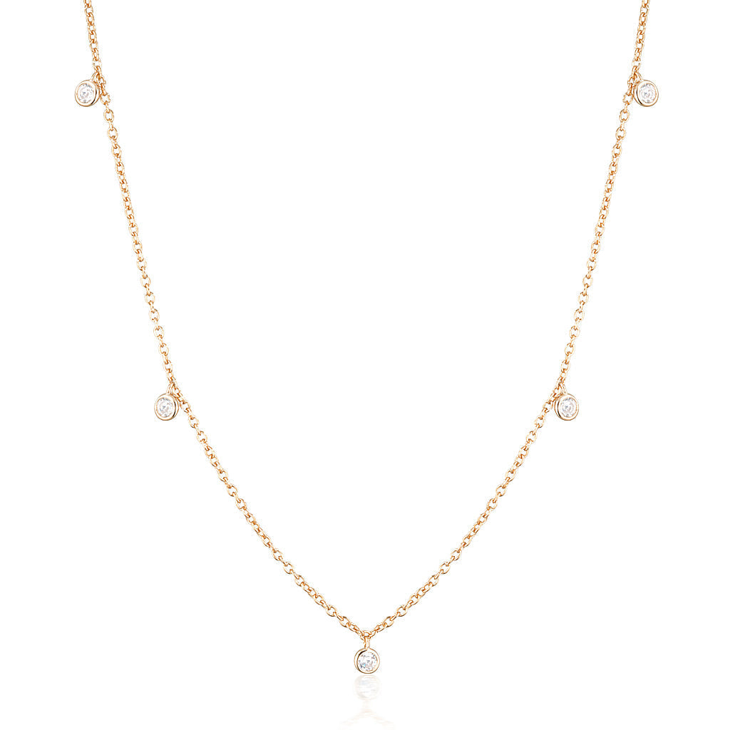 Elegant 0.5 TCW Round Lab-Grown Diamond Necklace