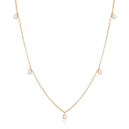 Elegant 0.5 TCW Round Lab-Grown Diamond Necklace