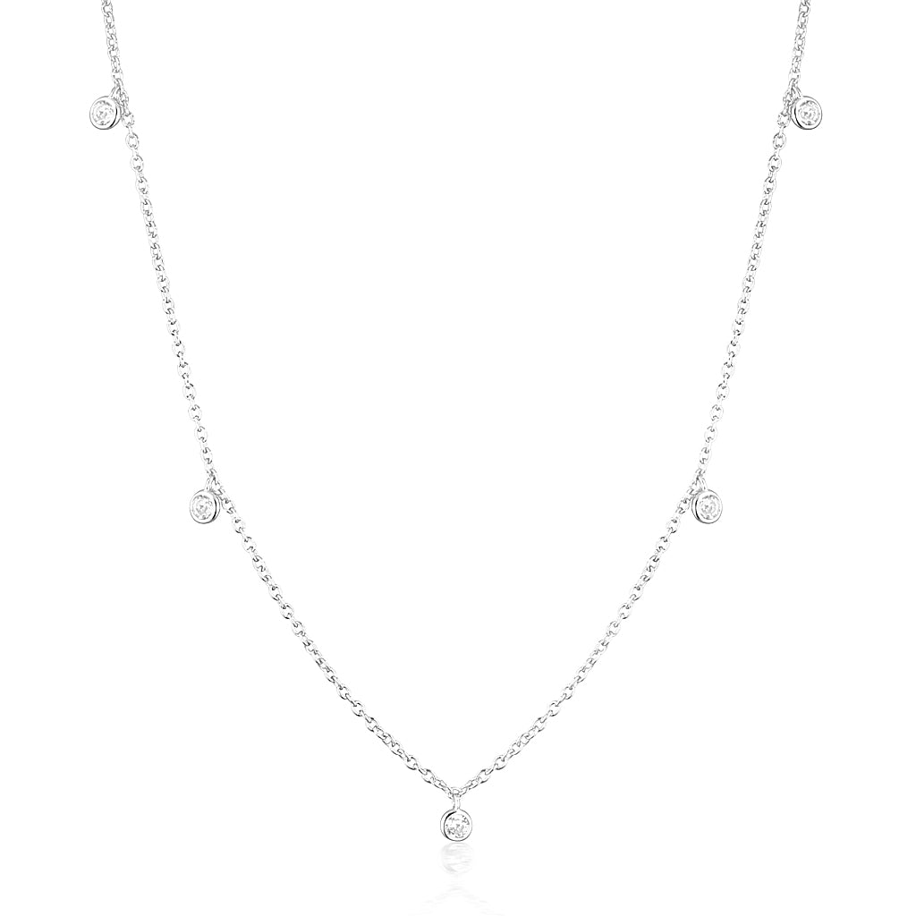 Elegant 0.5 TCW Round Lab-Grown Diamond Necklace