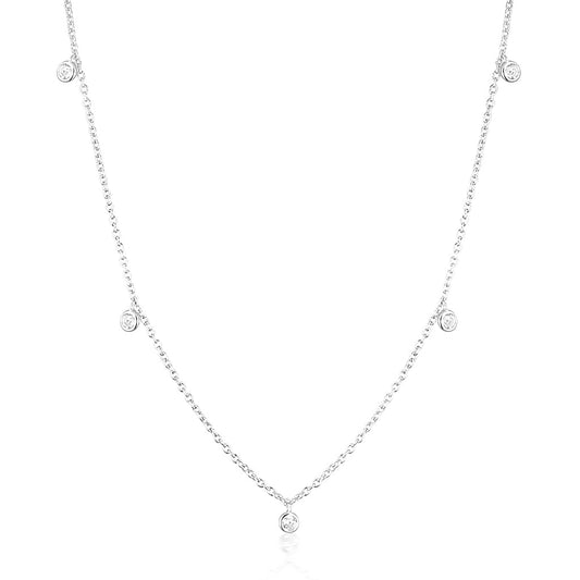 Elegant 0.5 TCW Round Lab-Grown Diamond Necklace