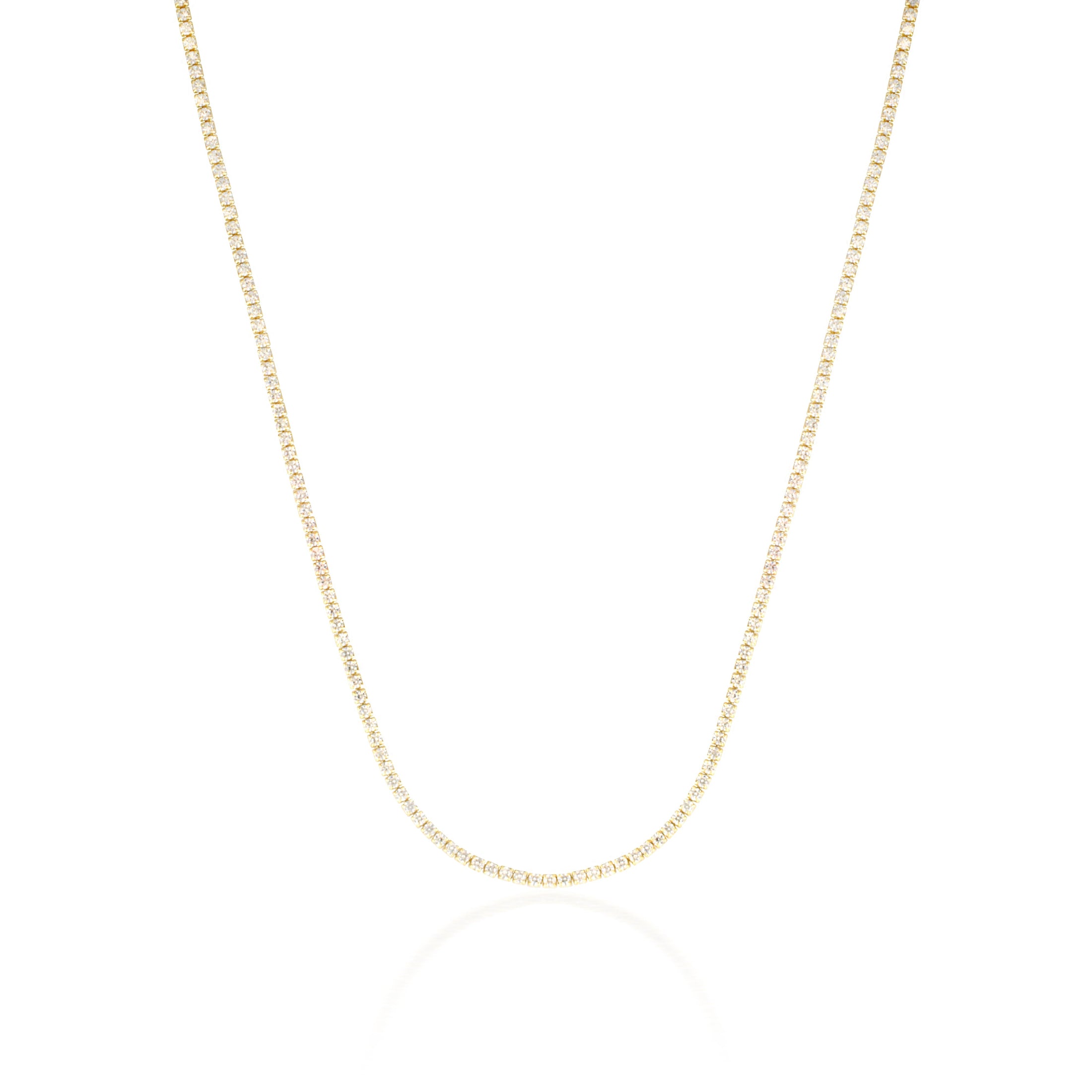 Elegant 2 TCW Round Lab-Grown Diamond Tennis Necklace