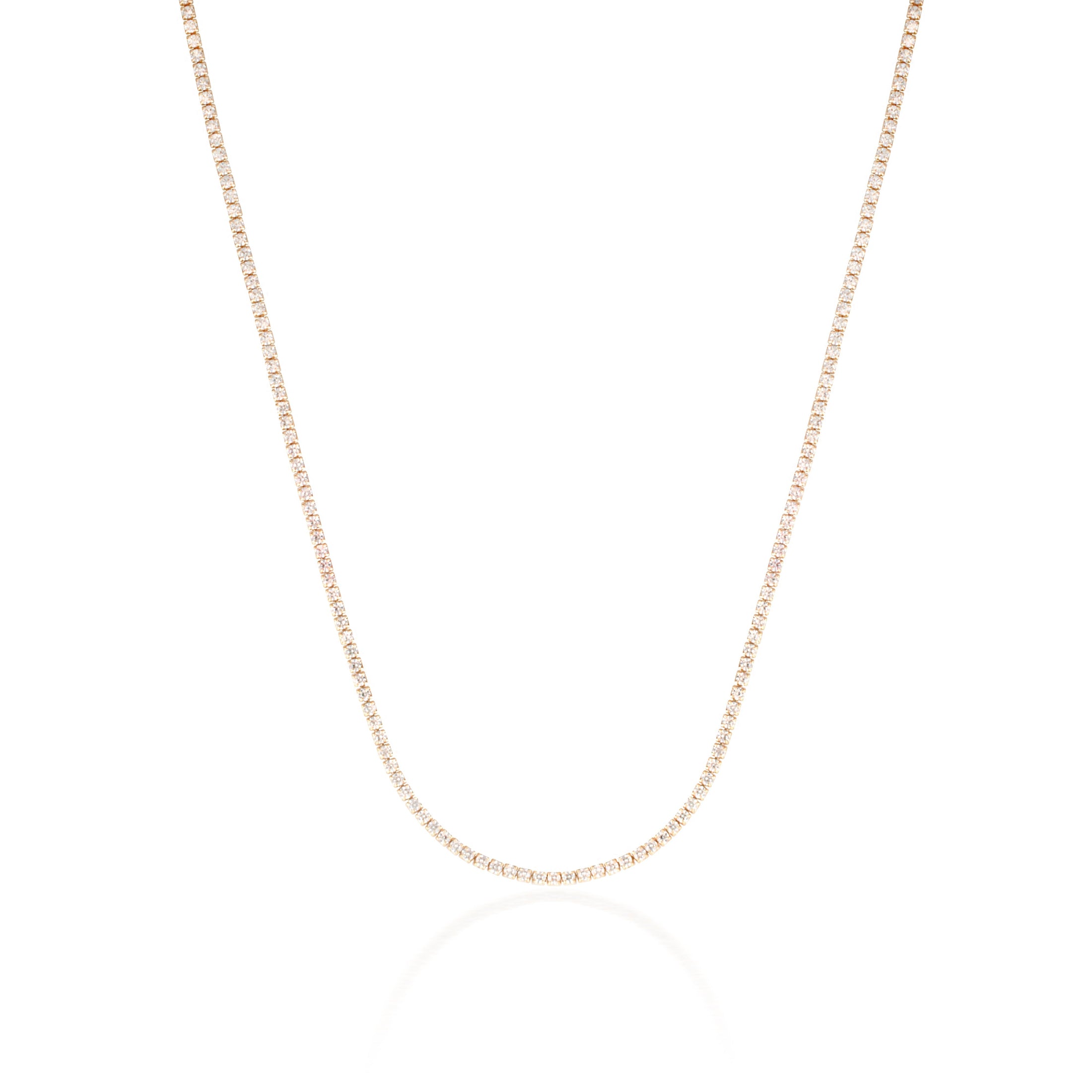 Elegant 2 TCW Round Lab-Grown Diamond Tennis Necklace