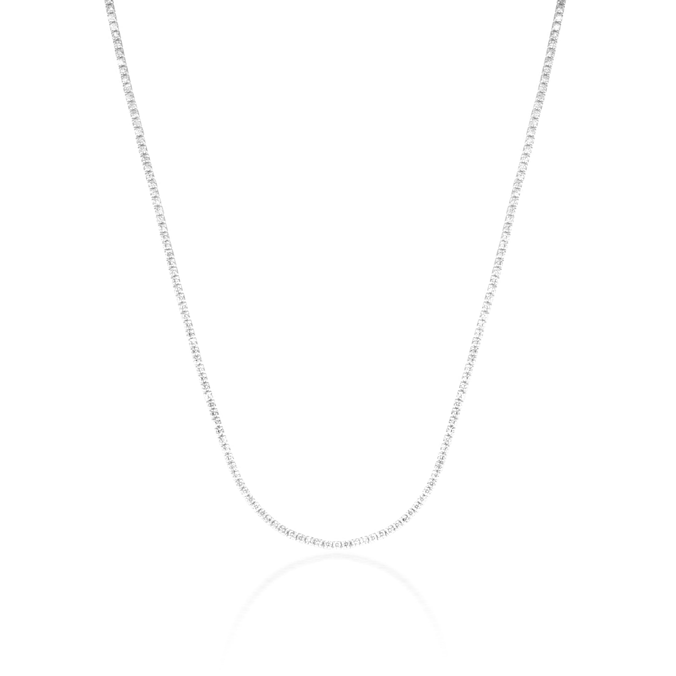 Elegant 2 TCW Round Lab-Grown Diamond Tennis Necklace