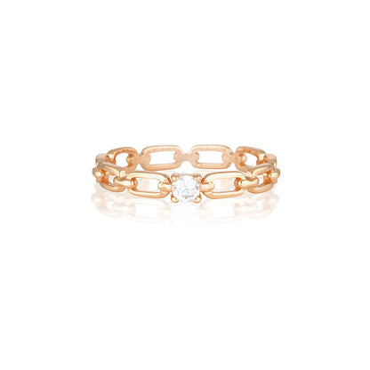 0.25 CT Round Lab-Grown Diamond Chain Link Wedding Band 9