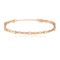 Load image into Gallery viewer, Elegant 0.05 TCW Round Lab-Grown Diamond Link Bracelet
