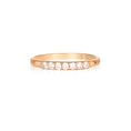 Load image into Gallery viewer, Elegant 0.10 TCW Round Lab-Grown Diamond Seven Stone Gold Wedding Band
