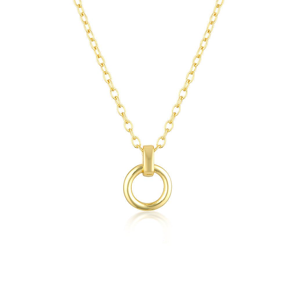 Eternal Elegance Gold Circle Pendant Necklace