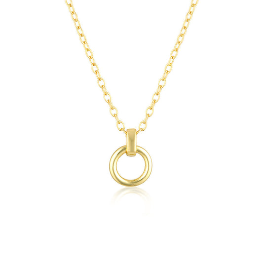 Eternal Elegance Gold Circle Pendant Necklace