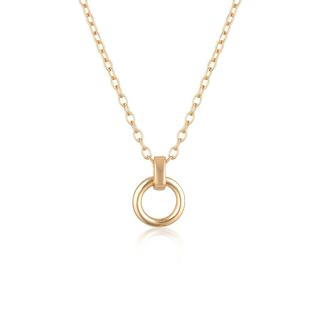 Eternal Elegance Gold Circle Pendant Necklace