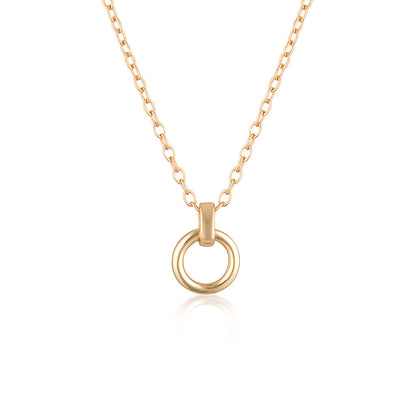 Eternal Elegance Gold Circle Pendant Necklace 1