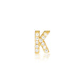 Load image into Gallery viewer, 0.05 TCW Round Lab-Grown Diamond Alphabet Initial Stud Earrings
